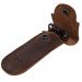 Hide & Drink, Leather Double Edge Protector Case, Barber Razor Sheath, Safety Cover, Travel & Commuter Essentials, Portable Carry Bag, Vintage, Handmade Includes 101 Year Warranty :: Bourbon Brown