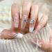 Temperament nail art French bow plaid diamond hollowed out love nail shop nail wear a wedding mandarin duck nail(XS) - Buy Online on GoSupps.com