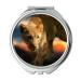 YENDOSTEEN Mirror makeup mirror lion mammal predator pocket mirror portable mirror