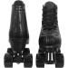 Nattork Women Roller Skates with Light Up Wheels - Unisex Retro Quad Skates for Outdoor & Indoor - Glitter Black - Size US Women's 8/ Men's 7 - Buy Online on GoSupps.com