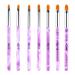 Hanyousheng 7 pieces UV gel brush gel nails for nails UV gel acrylic nail brush nail gel brush brush set part for nail art