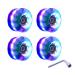 Light up Roller Skate Wheels with Bearings Luminous Quad Roller Skate Wheels for Double Row Skating and Skateboard Indoor or Outdoor Green