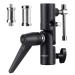 TARION Camera Flash Bracket H-Type Mount Swivel Tilt Light Stand Metal Umbrella Softbox Holder Adapter 180 Adjustable for 1/4" 3/8" Lamp Mount Tripod H shape