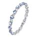 Jecanori Lymphatic Drainage Magnetic Bracelet for Women Titanium Steel Magnetic Wristbands with Gorgeous Sparkling Love Heart Shape Cubic Zirconia Costume Brazaletes with Removal Tool&Gift Box Blue