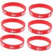 Milist 12 Stk Denmark Flag Silicone Bracelets | Custom Sporty Rubber Straps | Football Country Arm Tape - Buy Online on GoSupps.com