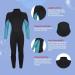 Nataly Osmann Kids 3mm Neoprene Thermal Wetsuit - Blue, Size 12 | Full Sleeve Junior Wet Suit for Water Sports and Diving - Buy Online on GoSupps.com