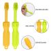 CLdy Baby Biting Toys - BPA-Free Silicone Teething Rings & Toothbrushes for Babies 3+ Months - Stimulate & Massage Gums (Yellow-Green 2 Pieces) - Buy Online on GoSupps.com