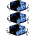 3 Pack Washable Reusable Floral Cotton Half Face Cover Unisex Mouth Covers Protection Half Face Windproof Face Caps Face Shield/Loop Scarf/Bandana/Balaclava Sweatband for Fishing Yoga Running Motor