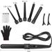 5-in-1 Curling Iron Wand Set for Long and Short Hair | PTC Ceramic Curling Tongs with Adjustable Temperature and Dual Voltage | Includes Glove - Buy Online on GoSupps.com