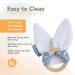 BooginHead Pacifier Clip & Natural Wood Baby Teether - Blue Feather | Eco-Friendly Infant Teething Toy - Buy Online on GoSupps.com