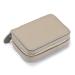 Lipstick Case with Mirror for Purse Leather Small Cosmetic Bag for Lipsticks Travel Lipstick Pouch Mini Portable Makeup Holder for Women Girls (Grey)