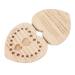 Primary Teeth Keepsake Box Individual Holes Heart Shaped Baby Tooth Box Corrosion Resistant for Childhood