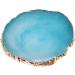 Fictory Natural Resin Stone Nail Art Palette - Blue Gel Polishing Holder & Display Plate for Professional Nail Art - Buy Online on GoSupps.com