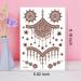 Brown Indian Style Henna Temporary Tattoos for Women - Waterproof Exquisite Designs for Body, Face, Arm Decor - 6 Sheets - Buy Online on GoSupps.com