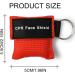 PHCOZY 5 Pcs CPR Mask Keychain Set | Check Valve & Breathing Scarf | MojiDecor Red Breathing Barrier for Safety & First Aid - Buy Online on GoSupps.com