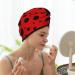 Ladybug Pattern Microfiber Hair Towel Wrap - Super Absorbent & Quick Dry for All Hair Types | Coral Velvet Softness - Buy Online on GoSupps.com