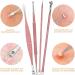 IKOCO Stainless Steel Blackhead Remover Tool Kit - 8Pcs Extractors, 10X Mirror, Rose Gold - Buy Online on GoSupps.com