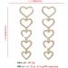 Jumwrit Rhinestone Heart Drop Earrings - Gold Interlocking Dangle Studs for Women/Girls | Hypoallergenic - Buy Online on GoSupps.com
