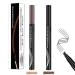 Eyebrow Pen 4 Tip Microblade Brow Pen Microblading Eye Brow Pencil Waterproof Long Lasting Smudge-Proof Micro 4 Point Makeup Pens Dark Grey+Black