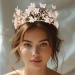 Banatra Bride Wedding Flower Headband Bridal Butterfly Headbands Crystal Hair Accessories for Women (Rose Gold One Size) - Buy Online on GoSupps.com
