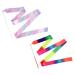 KINBOM 2pcs Dance Ribbon, 78.7 inch Sparkling Dance Ribbon Long Ribbon Streamers Gymnastics Streamers for Kids Training Talent Shows Artistic Dancing, with Ribbon Wand Glitter Pink+gradient Colour