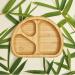 Munchkin Bambou Divided Plate - Stay Put Suction Plate for Babies & Toddlers | BPA Free Bamboo Plate for Baby Weaning | Kids' Mealtime Essential - Buy Online on GoSupps.com