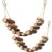 Cedar Alpha 2-Pack Wooden Rope Ladder Bird Toy - Natural Swing and Chewing Toys for Pet Bird Cage - Rodents Accessory - Buy Online on GoSupps.com