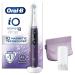 Oral-B iO8 Electric Toothbrushes For Adults Christmas Gifts For Women / Him App Connected Handle 1 Ultimate Clean Toothbrush Head & Magnetic Pouch 6 Modes Teeth Whitening 2 Pin UK Plug Violet 2 Piece Set