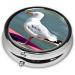 Cute Seagull Portable Metal Pill Box - Round Mini 3-Compartment Organizer for Small Pills - Travel Essential - Buy Online on GoSupps.com