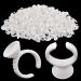 300PCS  Lash Extension Glue Ring  2 Slots Lash Glue Holder Sticker  Glue Cup Pallet  Glue Cup for Lash Tech  Lashes Ring Holder  Nail Art Ring Cup  Eyelash Extensions Supplies