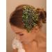 Jumwrit Rhinestone Wedding Hair Comb - Handmade Bridal Headpiece for Women - Green Wedding Hair Accessories - Buy Online on GoSupps.com