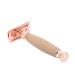 Portable Double Edge Razor with Wooden Handle - Rose Gold Beard & Body Hair Trimmer for Men | International Shipping - Buy Online on GoSupps.com