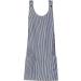 ToddlBy Women's Wing Sleeve Round Neck Pocket Button Striped Camisole Dress plus Size Pocket Dress Black X-Large - Buy Online on GoSupps.com