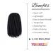 ToyoTress 14 Marley Hair Crochet Braids - 6 Pack Natural Black (1B) Afro Kinky Curly Synthetic Extensions - Buy Online on GoSupps.com