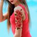 Large Rose Peony Temporary Tattoo Sleeves for Women - Waterproof Colorful Stickers for Shoulder and Arm - Buy Online on GoSupps.com