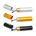 Hubeye 3 pairs metal reading glasses mini compact light spring hinge narrow classic reading aid glasses with metal etui 2.00 black/gold/silver 2.0 diopters