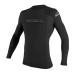 O'Neill Wetsuits Men's Basic Skins UPF 50+ Long Sleeve Rash Guard, Black, M