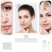 Makeup Mirror Vanity Mirror with Lights | 70 LEDs Trifold Mirror | 2X 3X 10X Magnification | Touch Control | Portable LED Mirror | White Pattern - Dual Power Supply - Buy Online on GoSupps.com