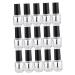 Mipcase Lot de 25 Flacons de Vernis Ongles Vides en Verre 5Ml Bouchon Aluminium lectrolytique et Pinceau Int gr Mini Format Portable pour Nail Art et Remplissage Pr cis