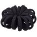 GUIJIALY (20 Thick Black Hair)-Elastic Hair Band No Elastic Cotton Elastic No Trace Ponytail Holder