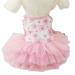 Yekeyi spring and summer princess dress for rabbits dog cat cute bunny decor tutu dress rock pet costumes XS Blume/Pink