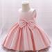 Princess Sleeveless Bowknot Tutu Baby Dress for Toddler Bridesmaid | Pink | 12-18 Months - Buy Online on GoSupps.com