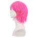 MapofBeauty Neon Pink Short Straight Fiber Wig - 12 Inch Side Bangs Cosplay Wig for Stunning Looks - Buy Online on GoSupps.com