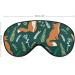 Foxes and Flowers Sleep Mask Eye Cover - Adjustable Strap, Blocks Light for Night Travel - Men and Women - Buy Online on GoSupps.com