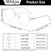 Polygon Blue Light Blocking Glasses for Women & Men | Retro Octagon Square Non-Prescription Metal Frame Eyeglasses A1 Gold 50mm - Shop Internationally - Buy Online on GoSupps.com