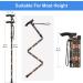 Supregear Folding Walking Stick - Adjustable & Lightweight Travel Cane for Elderly - Black Floral Design - Buy Online on GoSupps.com