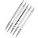 EZPICK 5pcs Nail Art Brushes | Double Ended Nail Art Dotting Tool set | Nail Art Pen for Painting Nails | Manicure Drill Drawing Nails Brush Pen for Nail Art (Set 1)