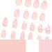 Medium Almond Press on Nails - White French Tips & 3D Flower Bow Charms | Cute Reusable Pink Acrylic Nails | 24pcs - Perfect for Elegant Looks - Buy Online on GoSupps.com