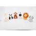 Personalised Animals Cake Toppers Set Edible Panda Lion Zebra Elephant Giraffe Monkey Decorations with an Edible Glue Set of 5 - Buy Online on GoSupps.com