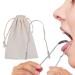 Qihuyi tongue scraping tongue cleaning brush made of stainless steel-healthy oral hygiene care for adults U-shaped scraper helps to reduce bad breath silver U-shape clothing bag